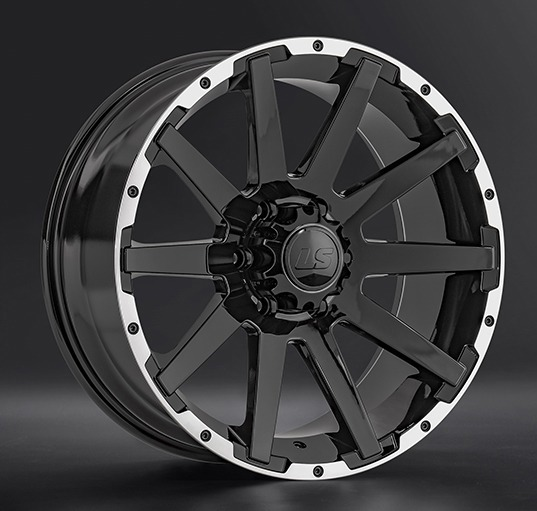 Диски LS wheels LS 1302 9 х 20 6*139,7 Et: 20 Dia: 100.1 черный с полированным ободом