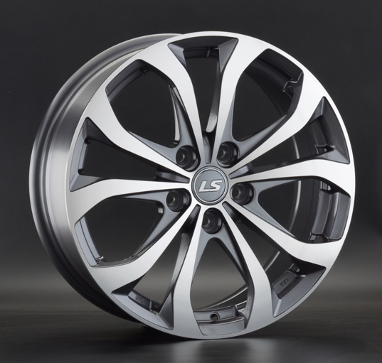 Диски LS wheels LS 843 7 х 17 5*114,3 Et: 45 Dia: 67.1 серый с полировкой