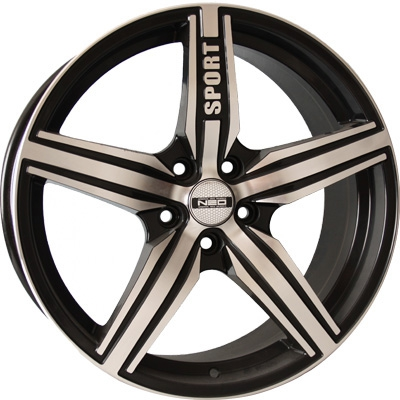 Диски Tech Line 727 7 х 17 5*112 Et: 45 Dia: 57.1 черный с проточкой глянцевый