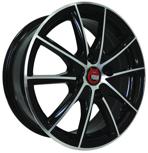 Диски Ё-wheels E16 6.5 х 16 4*100 Et: 45 Dia: 60.1 черный полностью полированный