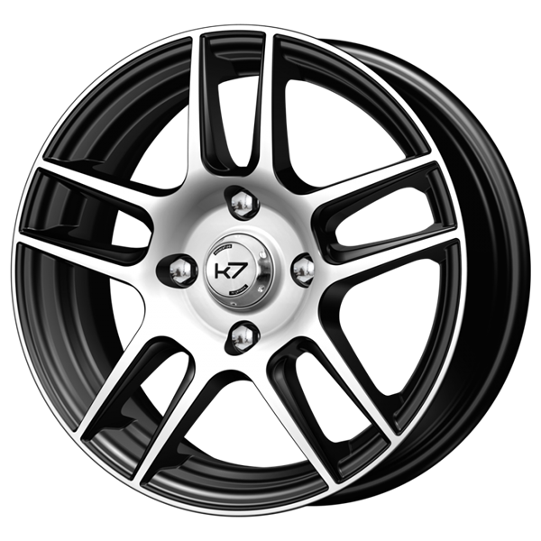 Диски AERO A1605 6 х 15 4*100 Et: 50 Dia: 60.1 черный с проточкой глянцевый