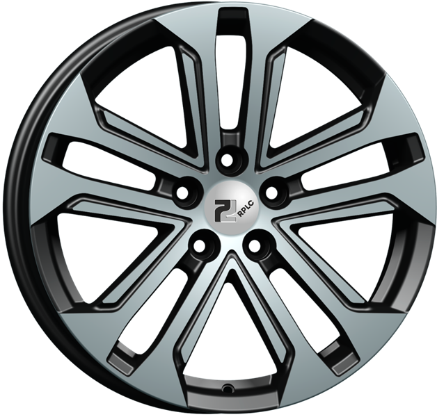 Диски RPLC HV244 7 х 18 5*114,3 Et: 37 Dia: 66.6 черный с проточкой глянцевый