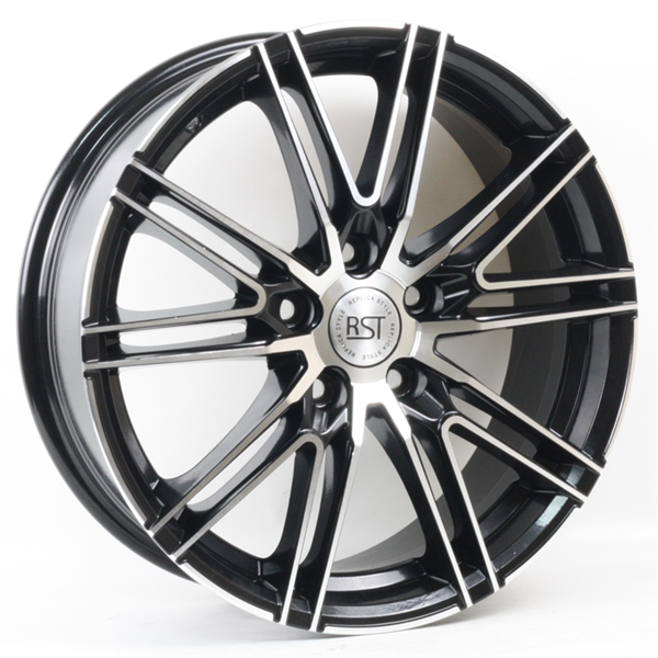 Диски RST R187 7 х 17 5*114,3 Et: 40 Dia: 66.1 черный с проточкой глянцевый