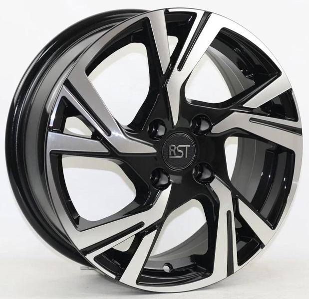 Диски RST R075 6 х 15 4*100 Et: 40 Dia: 60.1 черный с проточкой глянцевый