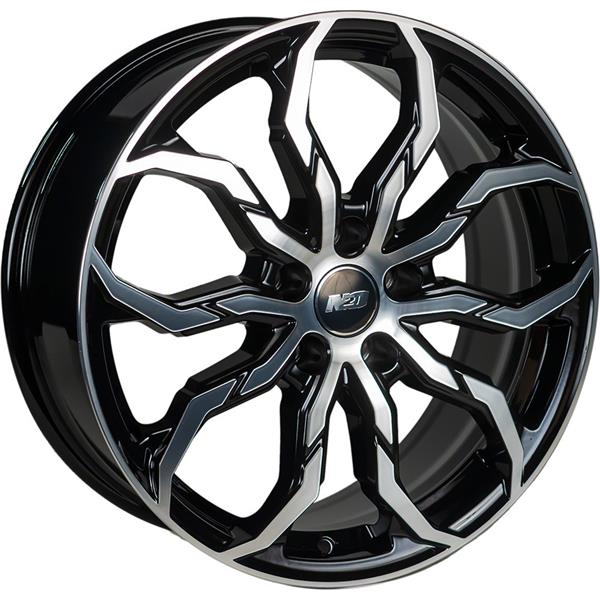 Диски N2O V2234 7.5 х 18 5*114,3 Et: 35 Dia: 60.1 черный с проточкой глянцевый