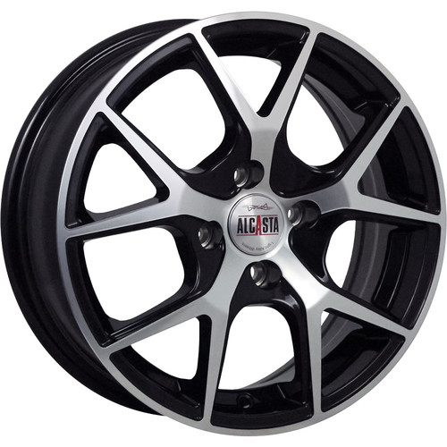 Диски ALCASTA M52 6 х 15 5*100 Et: 38 Dia: 57.1 черный полностью полированный