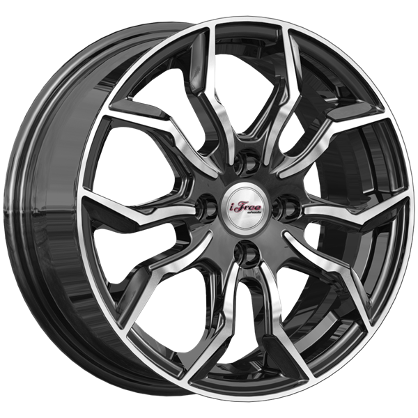 Диски iFree Бохо 6 х 15 4*100 Et: 42 Dia: 54.1 черный с проточкой глянцевый