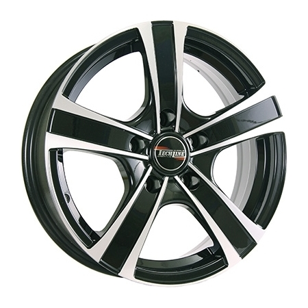 Диски Tech Line 539 6 х 15 4*114,3 Et: 45 Dia: 56.6 черный с проточкой глянцевый