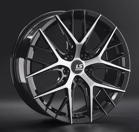 Диски LS wheels FlowForming RC57 8 х 18 5*112 Et: 39 Dia: 66.6 черный полностью полированный