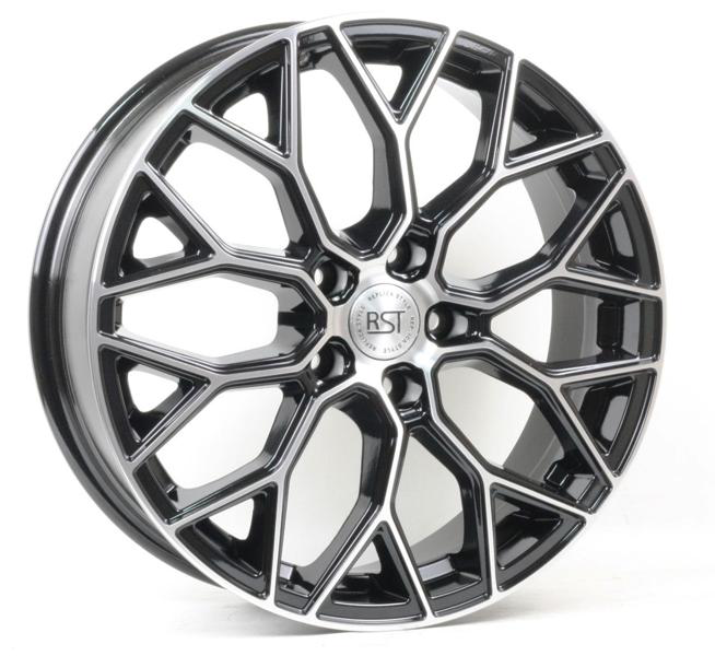 Диски RST R198 6.5 х 18 5*108 Et: 33 Dia: 60.1 черный с проточкой глянцевый
