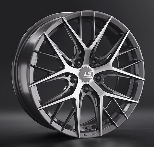 Диски LS wheels FlowForming RC57 8 х 18 5*114,3 Et: 34 Dia: 67.1 серый с полировкой