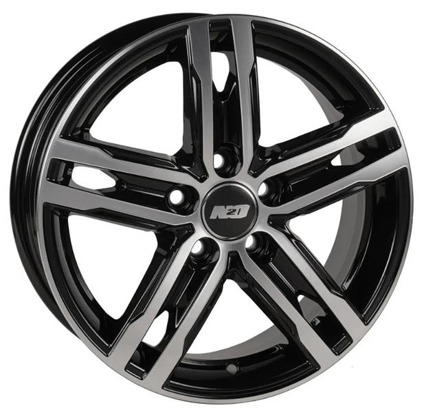 Диски N2O V2178 6 х 15 5*100 Et: 38 Dia: 57.1 черный с проточкой глянцевый