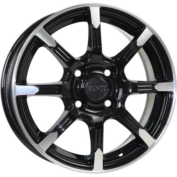 Диски VENTI 1517 6 х 15 4*100 Et: 50 Dia: 60.1 черный с проточкой глянцевый
