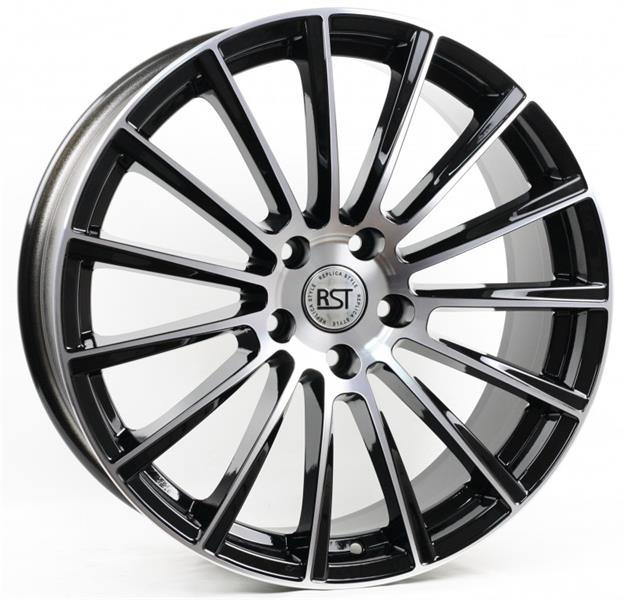 Диски RST R049 8 х 19 5*112 Et: 43 Dia: 66.6 черный с проточкой глянцевый