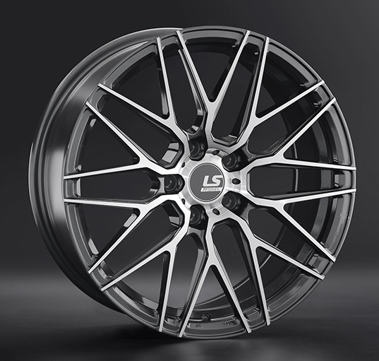Диски LS wheels FlowForming RC13 8 х 18 5*112 Et: 40 Dia: 66.6 серый с полировкой