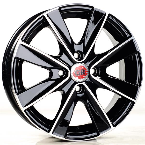 Диски GR T 0526 5.5 х 15 4*100 Et: 46 Dia: 54.1 черный с проточкой глянцевый