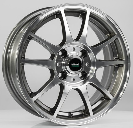 Диски Megami MGM-5 6 х 15 4*100 Et: 46 Dia: 54.1 серый с полировкой