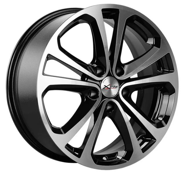 Диски X'trike X-113M 7 х 17 5*108 Et: 45 Dia: 60.1 черный с проточкой глянцевый