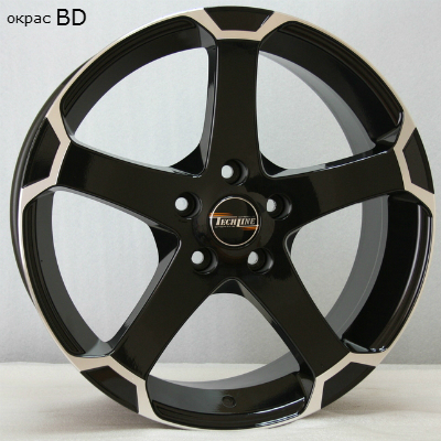 Диски Tech Line 802 8 х 18 5*130 Et: 57 Dia: 71.6 черный с проточкой матовый