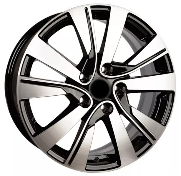 Диски RPLC KI185 7 х 17 5*114,3 Et: 53 Dia: 67.1 черный с проточкой глянцевый