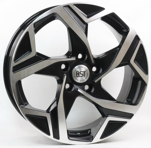 Диски RST R227 7 х 17 5*110 Et: 46 Dia: 63.4 черный с проточкой глянцевый