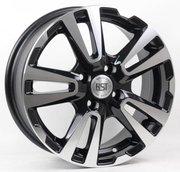 Диски RST  R065 6 х 15 4*100 Et: 48 Dia: 54.1 черный с проточкой глянцевый