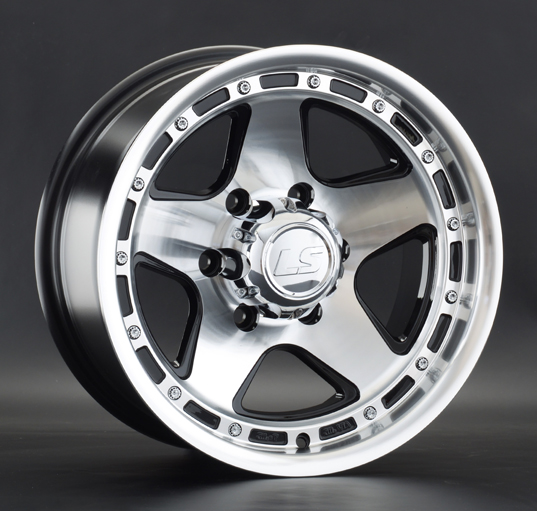Диски LS wheels 870 8 х 15 6*139,7 Et: -10 Dia: 106.1 черный полностью полированный