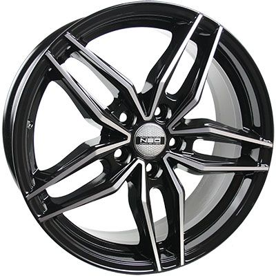 Диски NEO 782 7.5 х 17 5*114,3 Et: 45 Dia: 67.1 черный с проточкой глянцевый