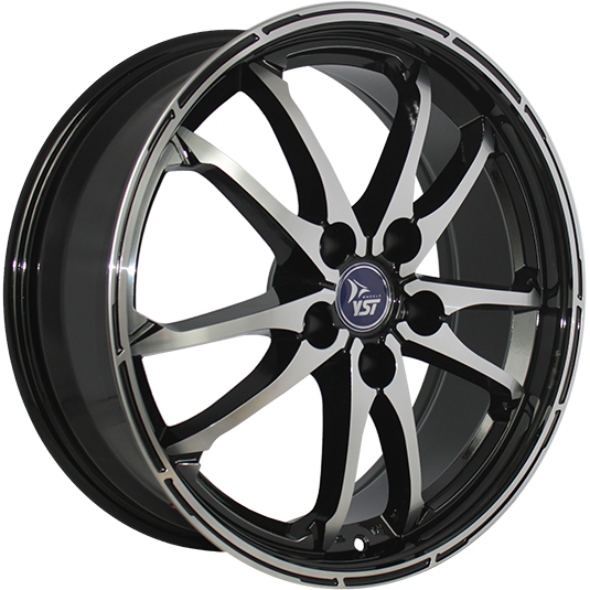 Диски YST X-24 7 х 18 5*105 Et: 38 Dia: 56.6 черный с полированным ободом
