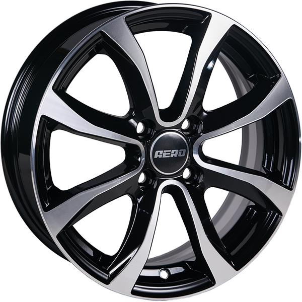 Диски AERO V2110 6 х 15 4*100 Et: 38 Dia: 67.1 черный с проточкой глянцевый