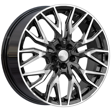 Диски Скад Эльба 7 х 18 5*114,3 Et: 45 Dia: 60.1 черный с проточкой глянцевый