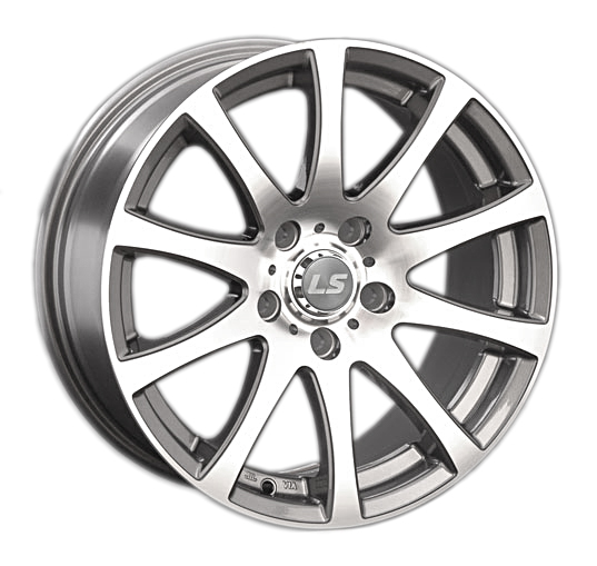 Диски LS wheels LS195 7 х 16 5*112 Et: 39 Dia: 66.6 серый с полировкой