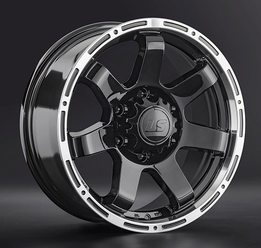 Диски LS wheels LS1289 7.5 х 17 6*139,7 Et: 25 Dia: 106.1 черный с полированным ободом