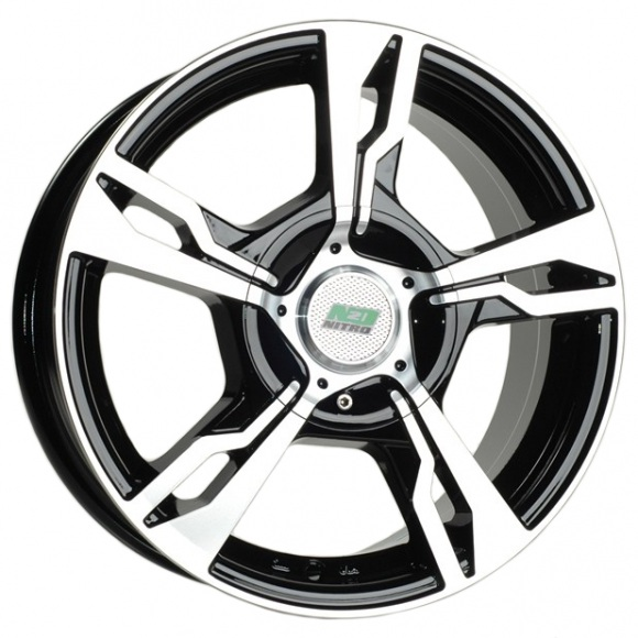 Диски N2O Y9113 6 х 15 5*100 Et: 43 Dia: 57.1 черный с проточкой глянцевый