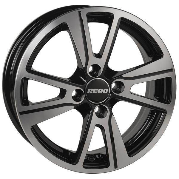 Диски AERO V2027 5.5 х 14 4*98 Et: 35 Dia: 58.6 черный с проточкой глянцевый
