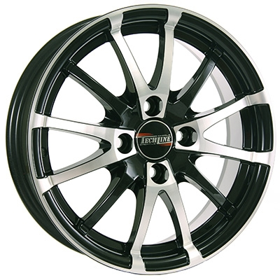 Диски Tech Line 320 5 х 13 4*98 Et: 35 Dia: 58.6 черный с проточкой глянцевый