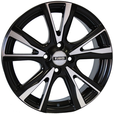 Диски Tech Line 574 6 х 15 4*100 Et: 45 Dia: 60.1 черный с проточкой глянцевый
