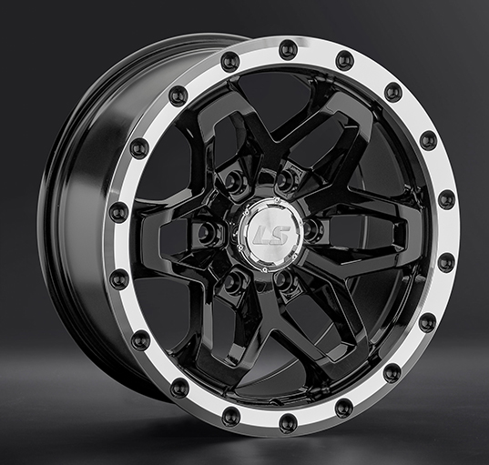 Диски LS wheels LS1350 9 х 17 6*139,7 Et: 15 Dia: 106.1 черный с полированным ободом