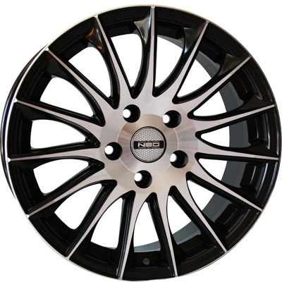 Диски Tech Line 731 7 х 17 4*100 Et: 40 Dia: 60.1 черный с проточкой глянцевый