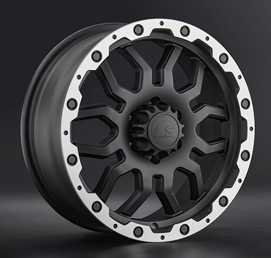 Диски LS wheels LS1285 7.5 х 17 6*114,3 Et: 40 Dia: 66.1 черный с проточкой матовый