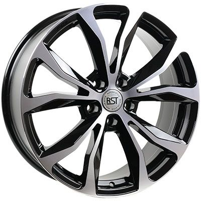 Диски RST R009 7.5 х 19 5*108 Et: 36 Dia: 65.1 черный с проточкой глянцевый