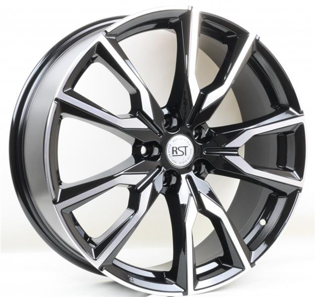 Диски RST R012 8 х 20 5*108 Et: 33 Dia: 65.1 черный с проточкой глянцевый