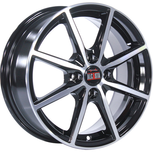 Диски ALCASTA M63 6 х 15 4*100 Et: 46 Dia: 60.1 черный полностью полированный
