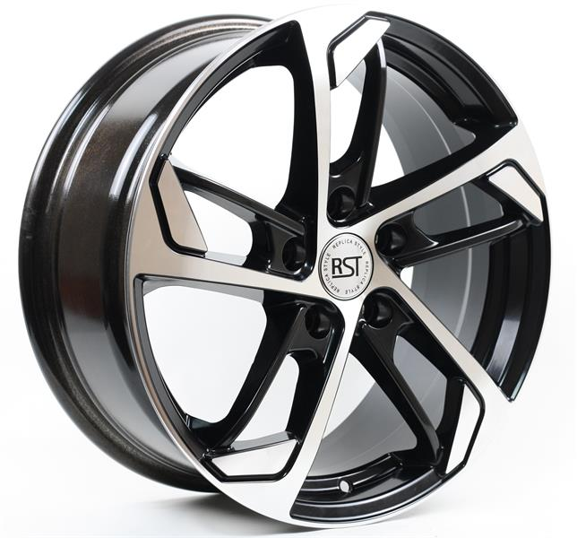 Диски RST R037 7 х 17 5*112 Et: 40 Dia: 57.1 черный с проточкой глянцевый