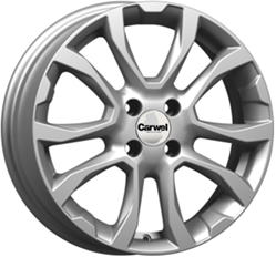 Диски Carwel Нюк 6 х 16 4*100 Et: 50 Dia: 60.1 серебро с полированным ободом