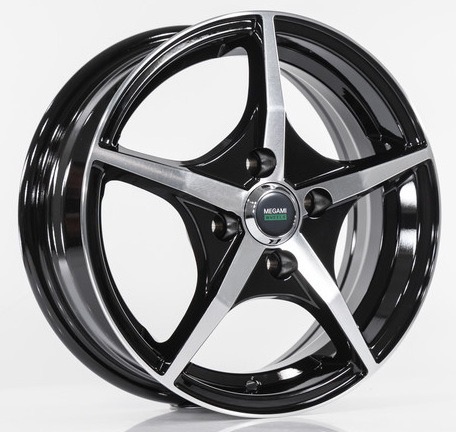 Диски Megami MGM-19FF 6 х 15 4*100 Et: 48 Dia: 54.1 черный полностью полированный