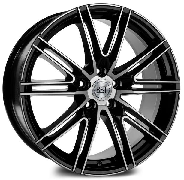 Диски RST R168 8 х 18 5*114,3 Et: 45 Dia: 67.1 черный с проточкой глянцевый