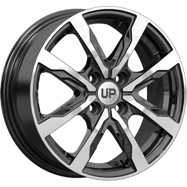 Диски Wheels UP Up122 6 х 15 4*100 Et: 37 Dia: 60.1 черный с проточкой глянцевый