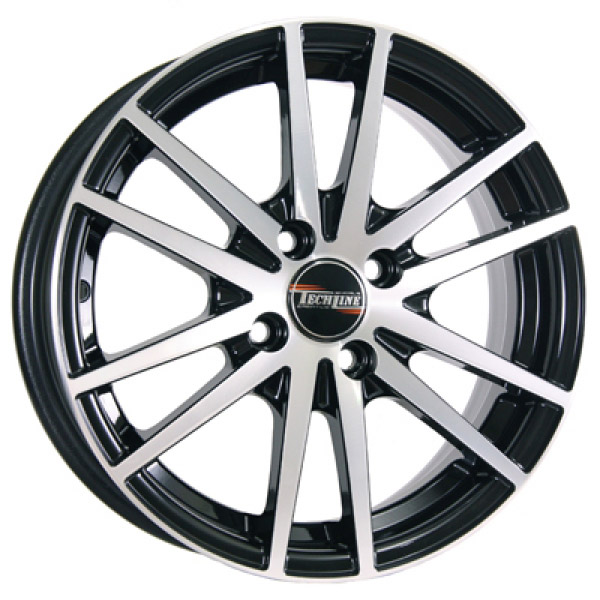 Диски Tech Line 535 6 х 15 4*100 Et: 45 Dia: 67.1 черный с проточкой глянцевый