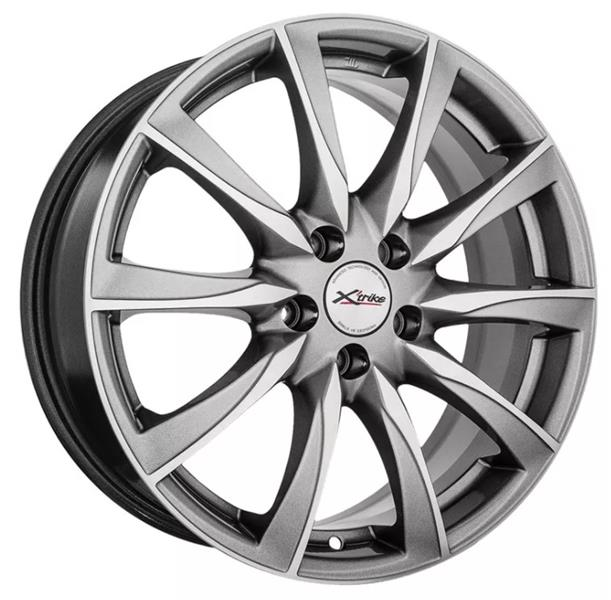 Диски X'trike X-120М 7 х 17 5*114,3 Et: 40 Dia: 64.1 серый с полировкой